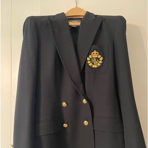 Beautiful Ralph Lauren navy blazer.  Like new
